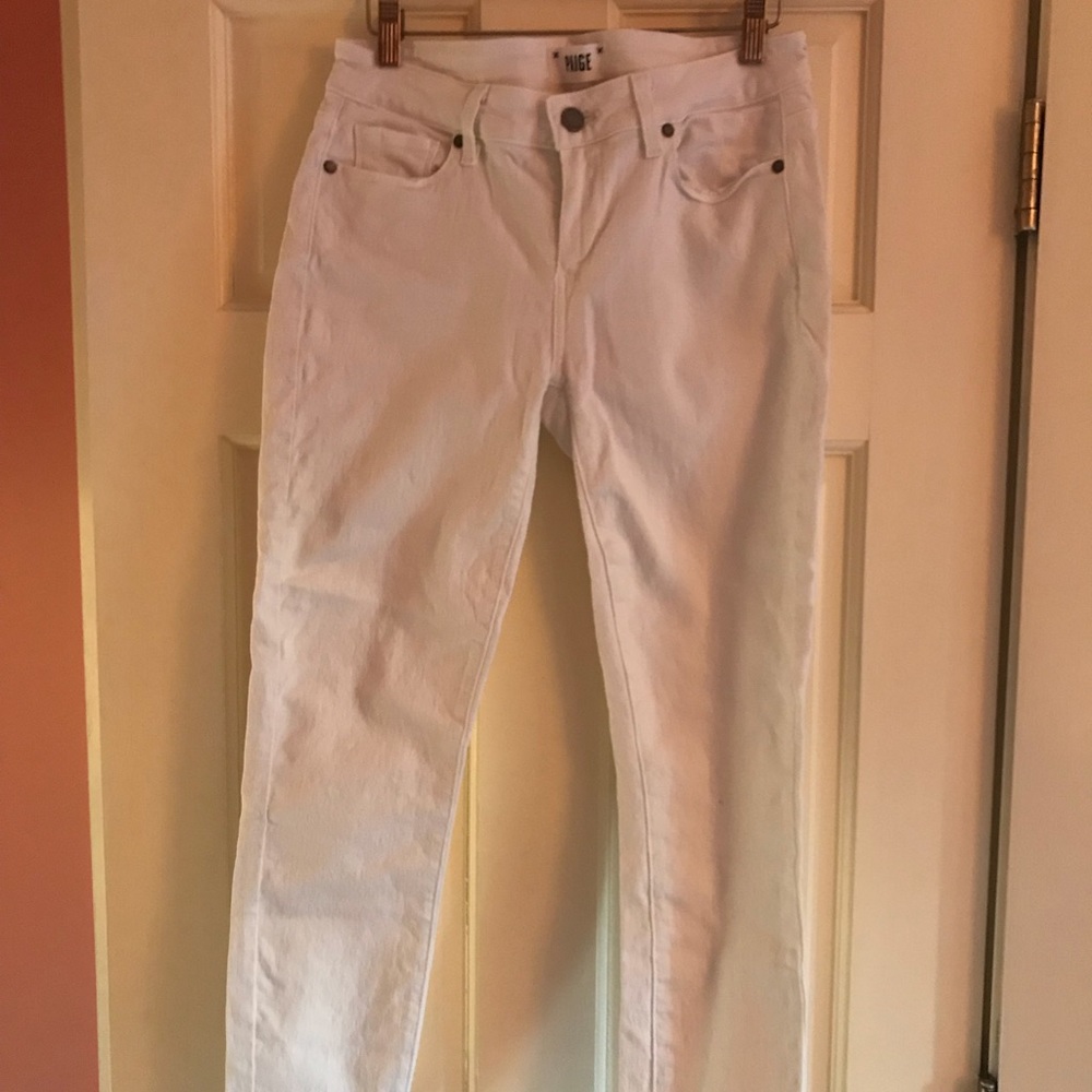 Paige white jeans gently worn